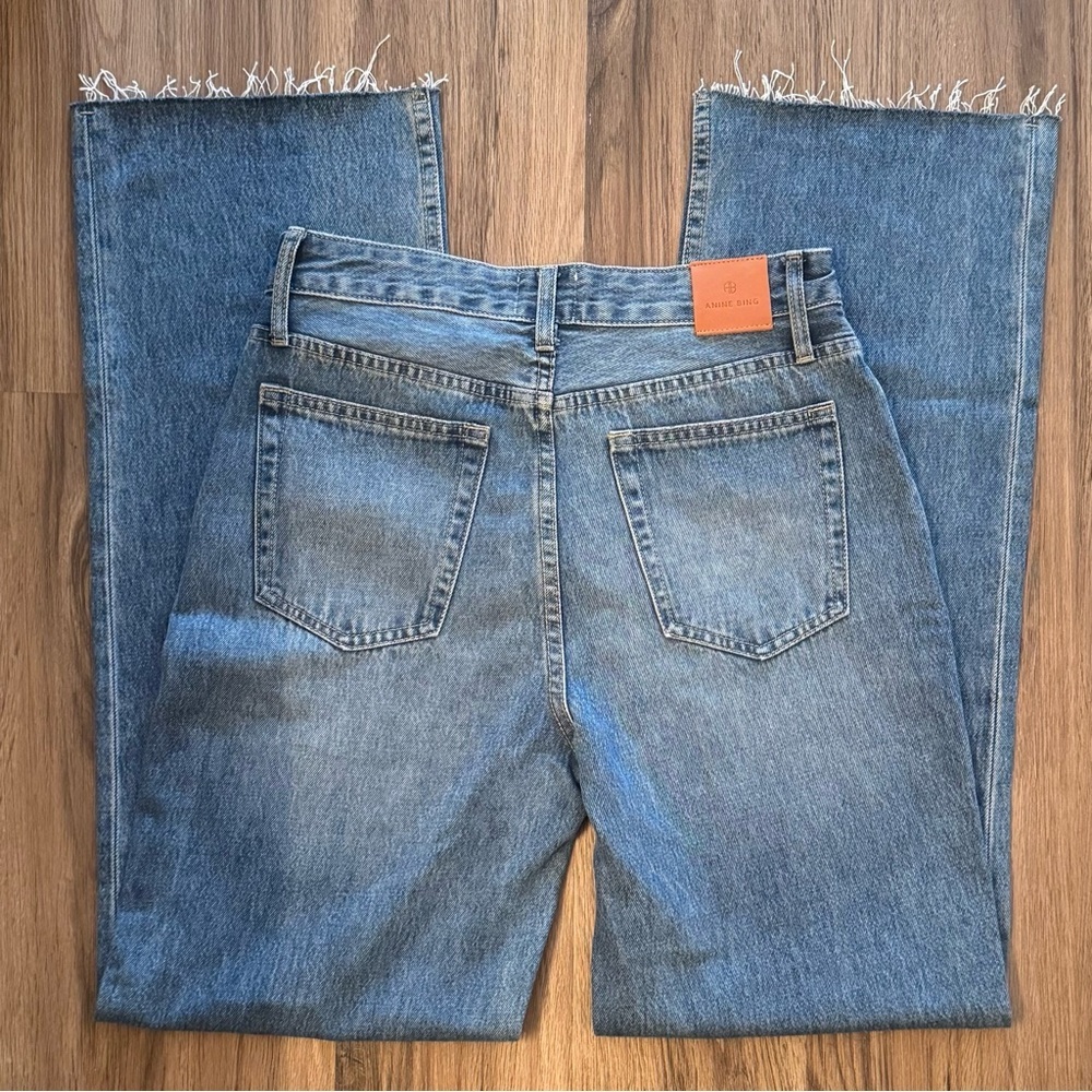 ANINE BING Hugh Jeans in Panama Blue Size 29 - Picture 4 of 9